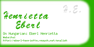 henrietta eberl business card